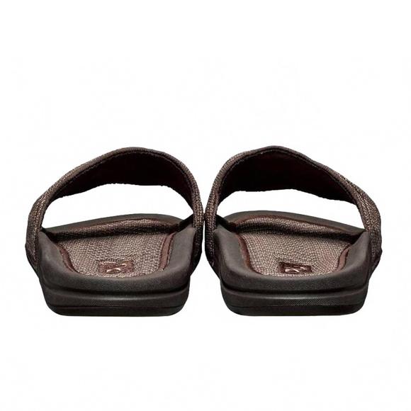 NEW APL men's techloom zigzag slides in chocolate/almond
